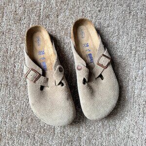 Birkenstocks Boston Soft Footbed Clogs 7.5/38 Taupe